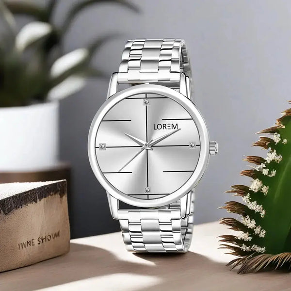 LOREM Silver Standard Analog Watch For Men LR119 LOREM
