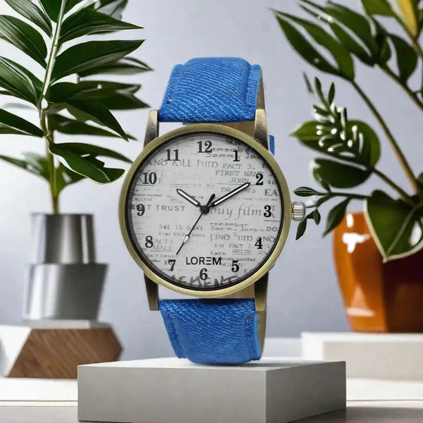 LOREM White News paper Analog Watch For Men LR28 LOREM