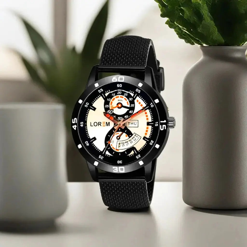 LOREM Multicolor Day Date Analog Watch For Men LR56 LOREM