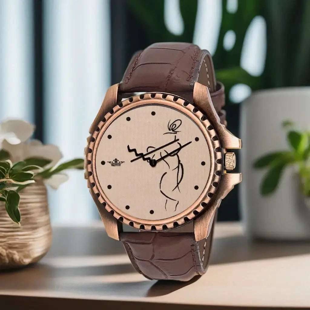 LOREM Beige Krishna Analog Watch For Men LR65 LOREM
