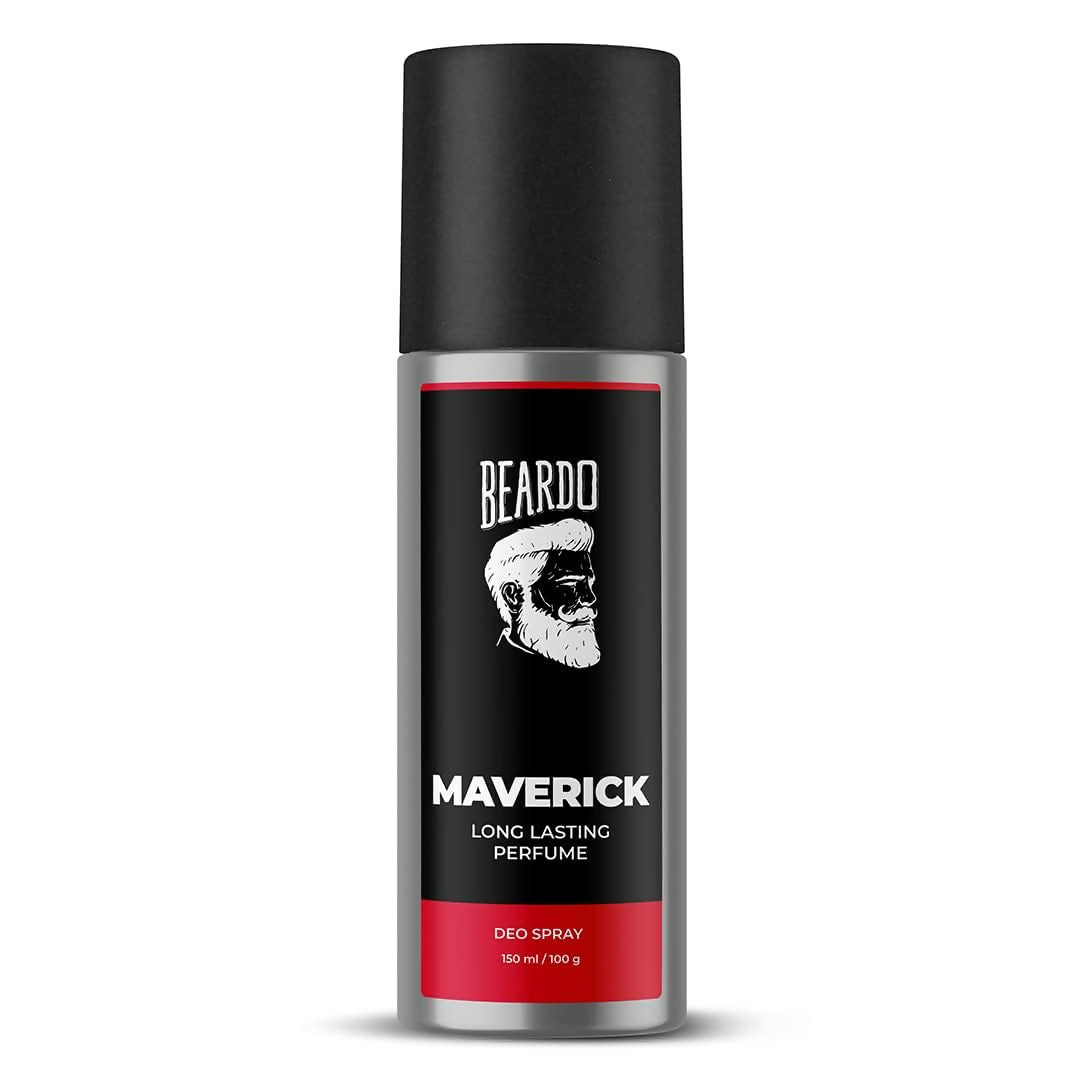 Beardo Perfume Body Spray for men - MAVERICK, 150ml Oriental Leather Woody Fresh Deo For Men Long Lasting Deodorant for Men Gift Men's Fragrance Christmas gift for men Gift For Friends Gift for Men
