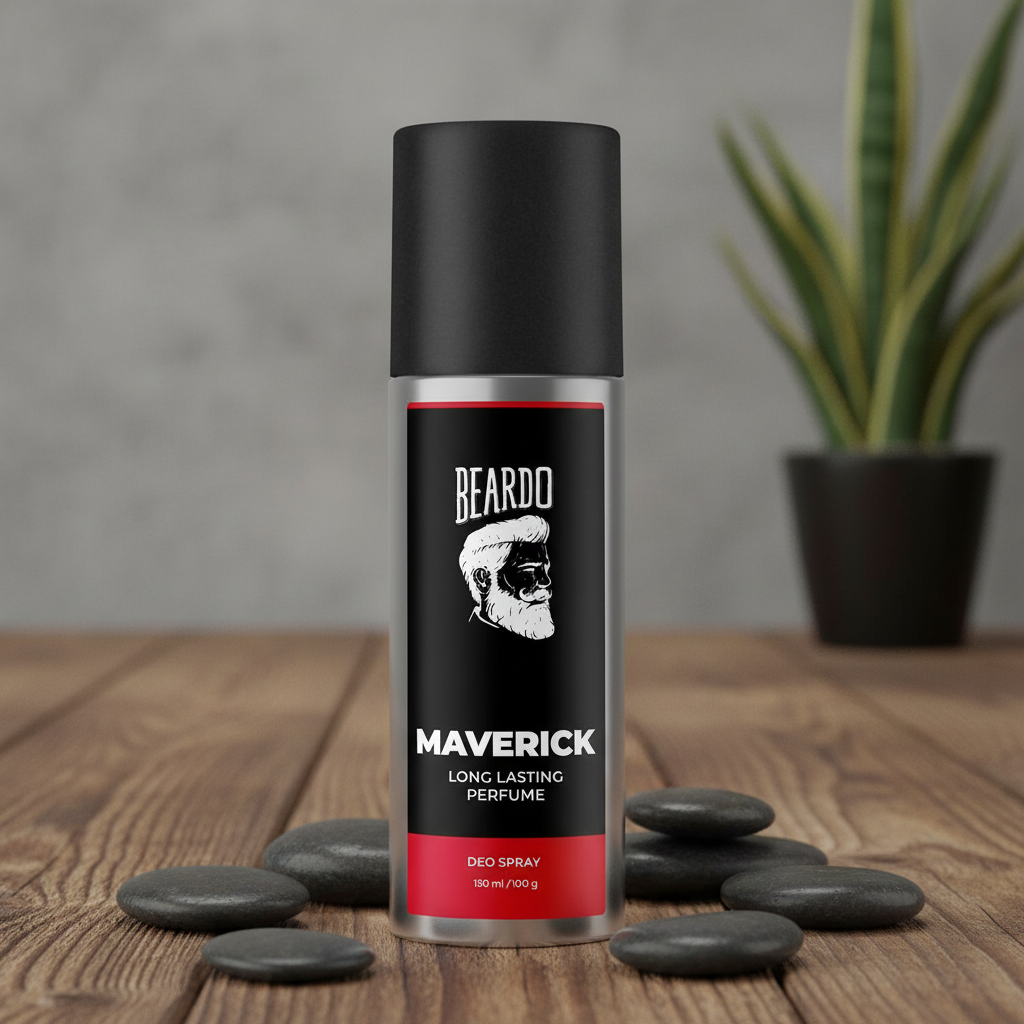 Beardo Perfume Body Spray for men - MAVERICK, 150ml Oriental Leather Woody Fresh Deo For Men Long Lasting Deodorant for Men Gift Men's Fragrance Christmas gift for men Gift For Friends Gift for Men HalfPe - FW -TPT