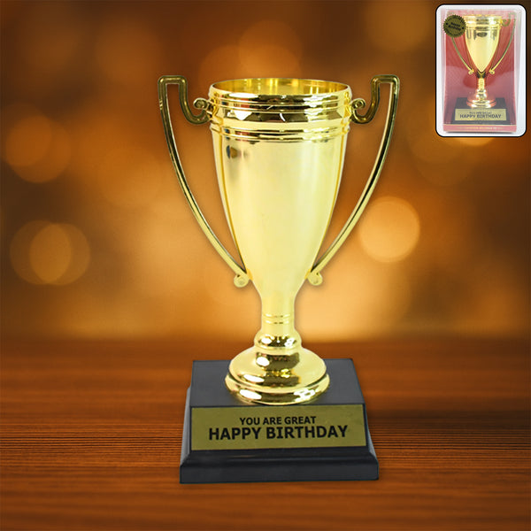Golden Birthday Trophy You Are Great Happy Birthday Plastic Award With Base