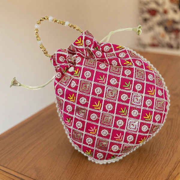 Embroidered Potli Bag – Royal Elegance