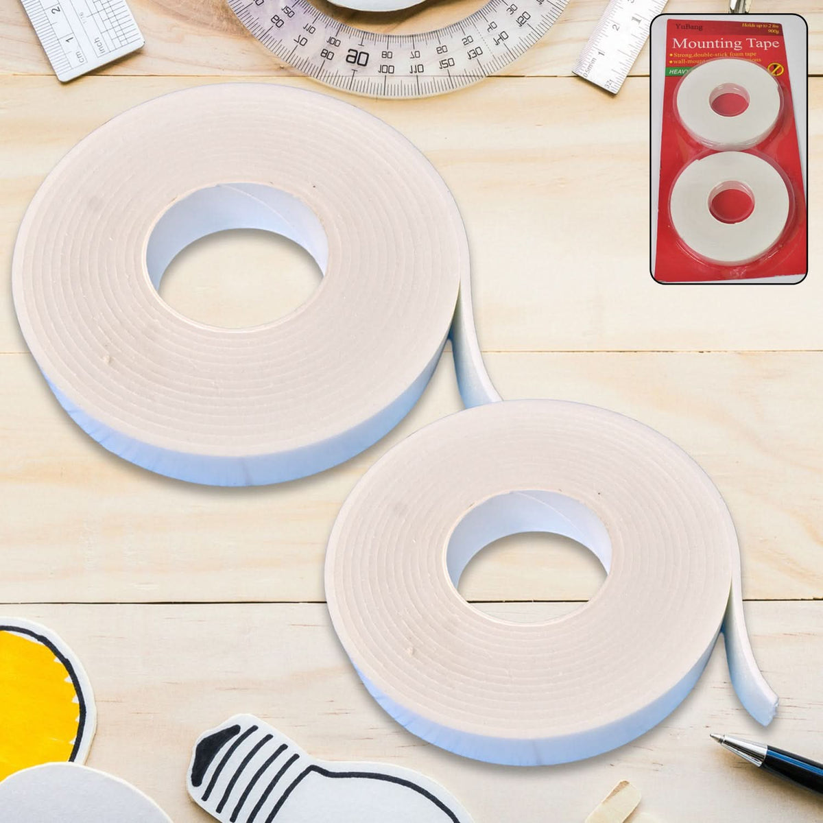 Strong Double Sided Tape Foam Mounting Tape (2 Pcs Set) HP DD