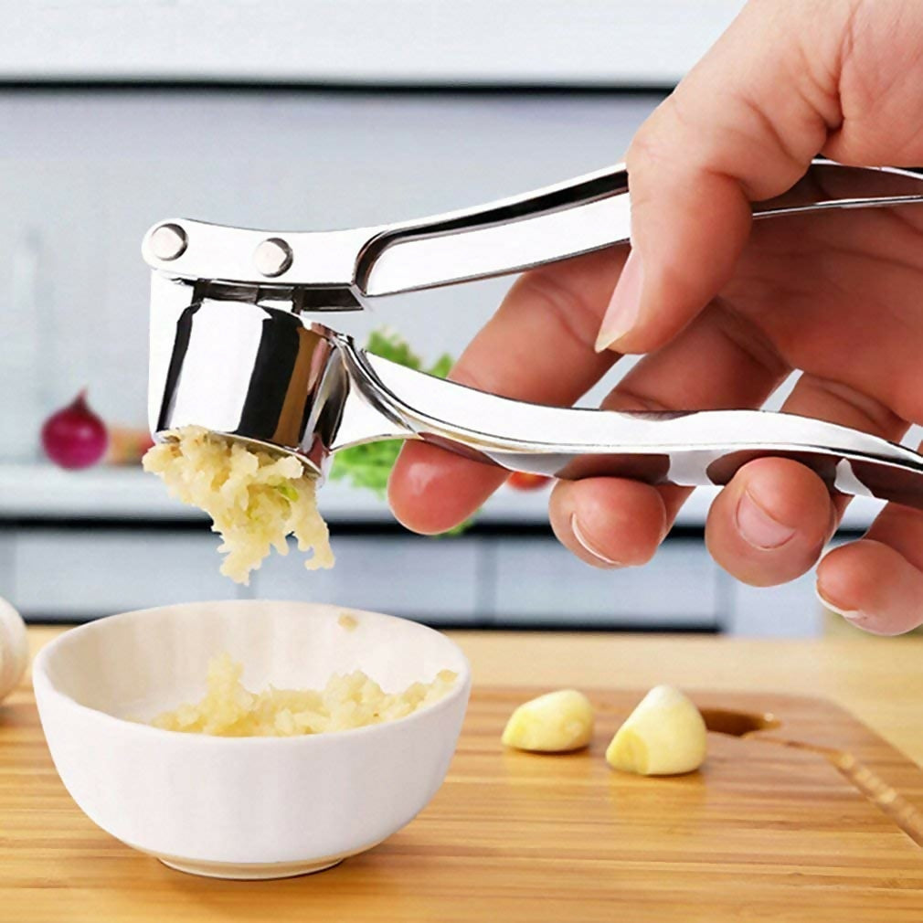 Stainless Steel Garlic Crusher & Ginger Press Heavy Duty Manual Garlic Mincer Tool