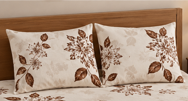 Quirky Home Coral Double Bedsheet with 2 Pillow Cover (Coral Collection)