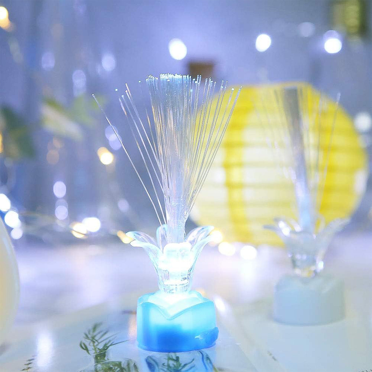 Multi-color Led Fiber Optic Flower Night Lamps (Mix Color 3 Pc)