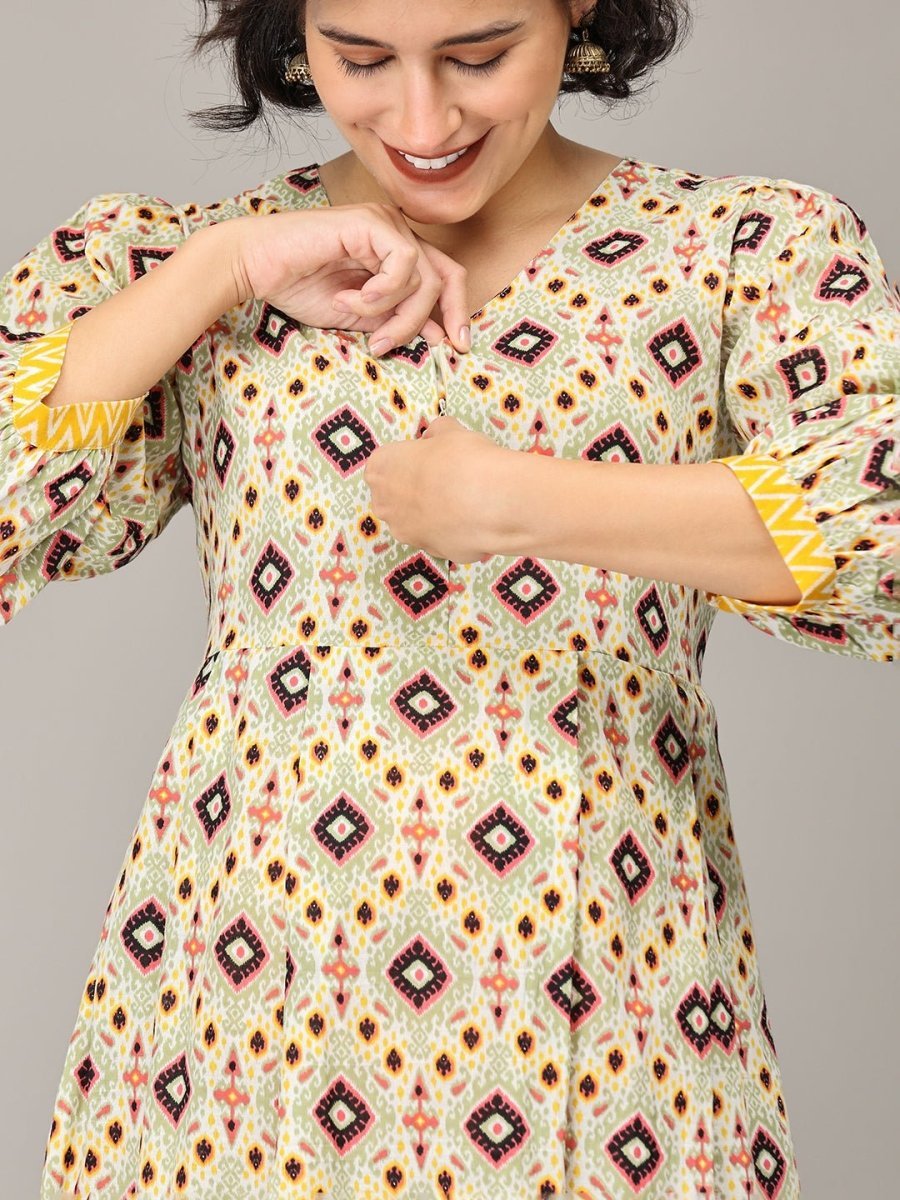 Brightest Moment Maternity and Nursing Kurti Dress - DRS-SK-MLOV-S