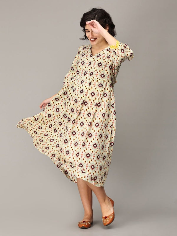 Brightest Moment Maternity and Nursing Kurti Dress - DRS-SK-MLOV-S