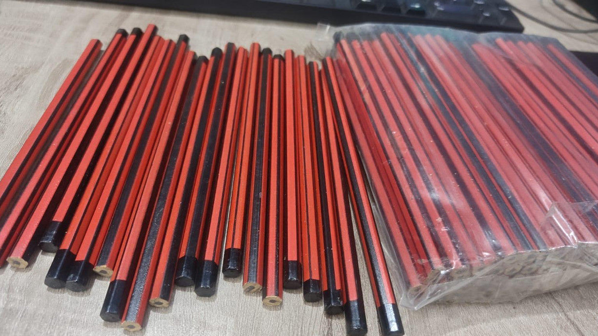 S4U Super Dark Graphite Pencil Jar – 100 Pencils (Red & Black) – image 2