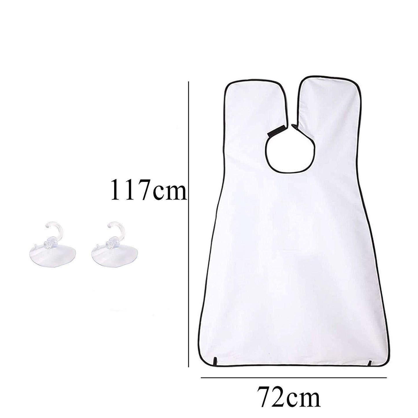 Shaving Beard Apron with Suction Cups – No-Mess Beard Catcher for Sink and Bathroom