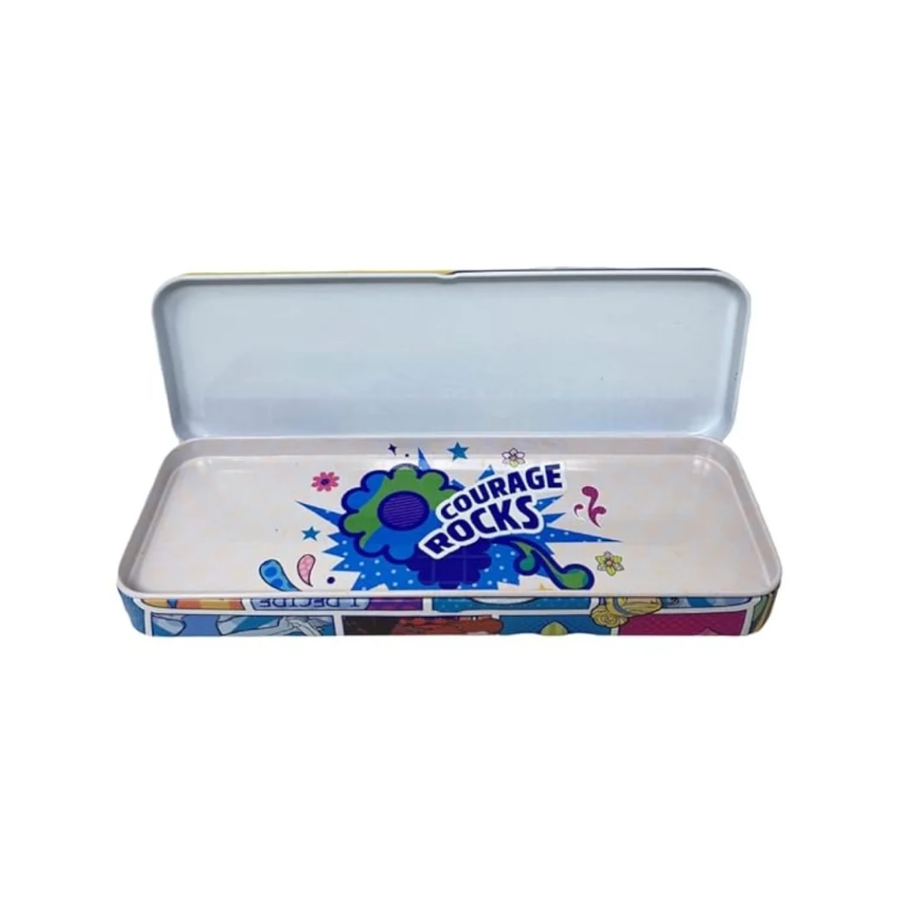 QIPS by HMI AVENGERS & Disney Double Layer Stationary Organizer for Kids Metal Pencil Box.