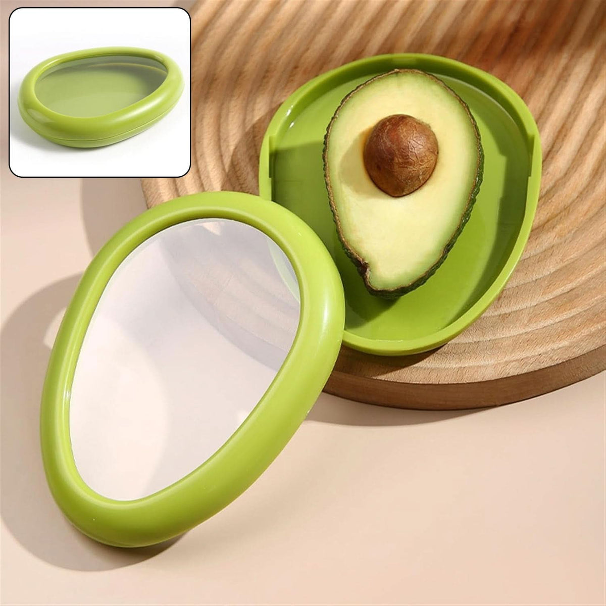 Green Oval Shape Vegetable Container Premium Fruits Saver Keeper (1 Pc) HP DD