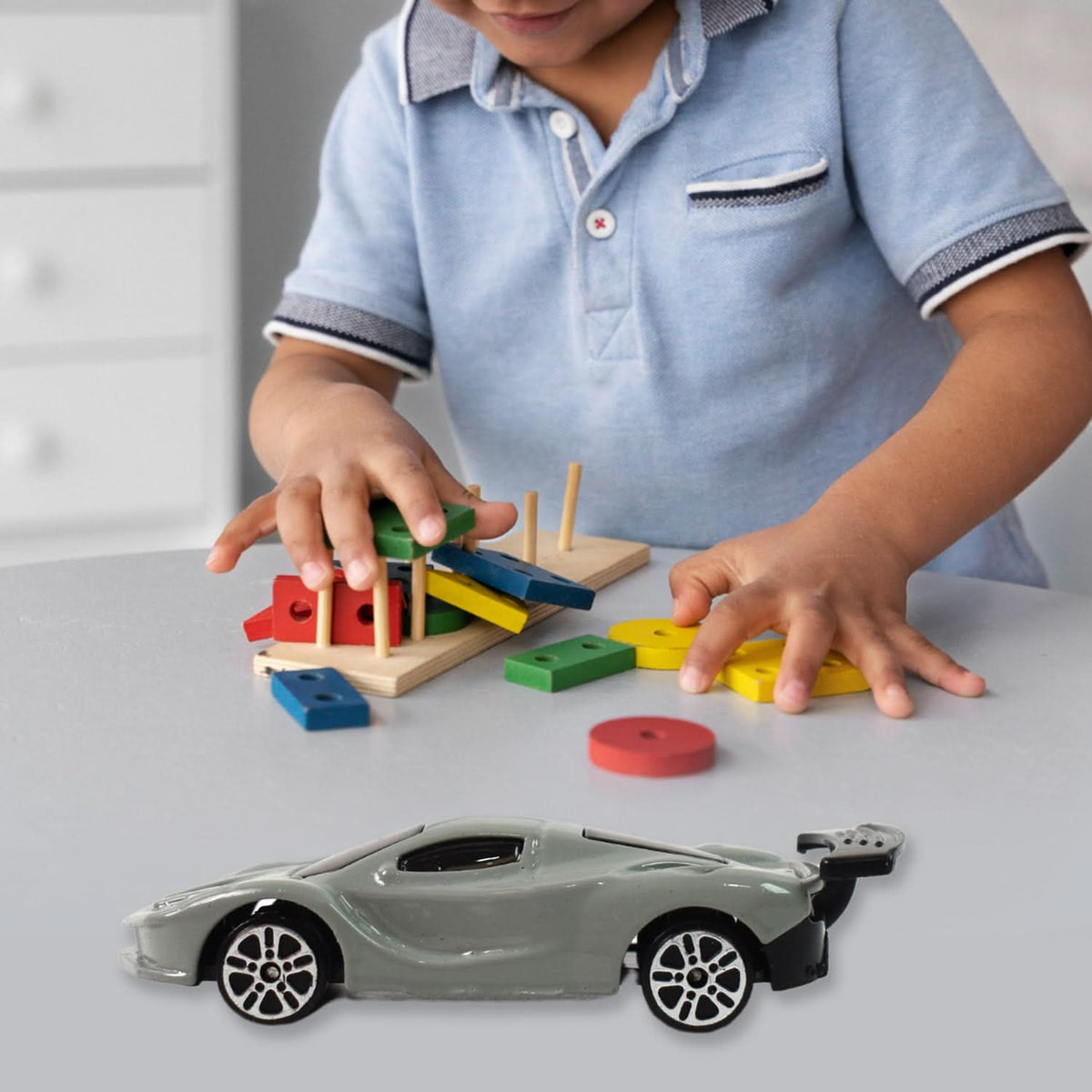 Metal Mini Car Toy Free Wheel Toy Vehicle (Multicolor 1 Pc) HP DD