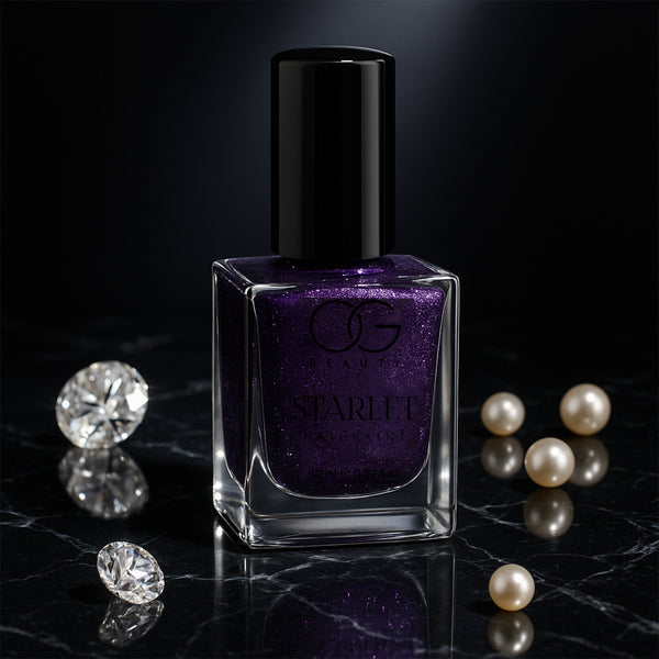 Og Beauty Purple Dazzle Starlet Glitter Nail Paint (10 Ml 1 Pc)