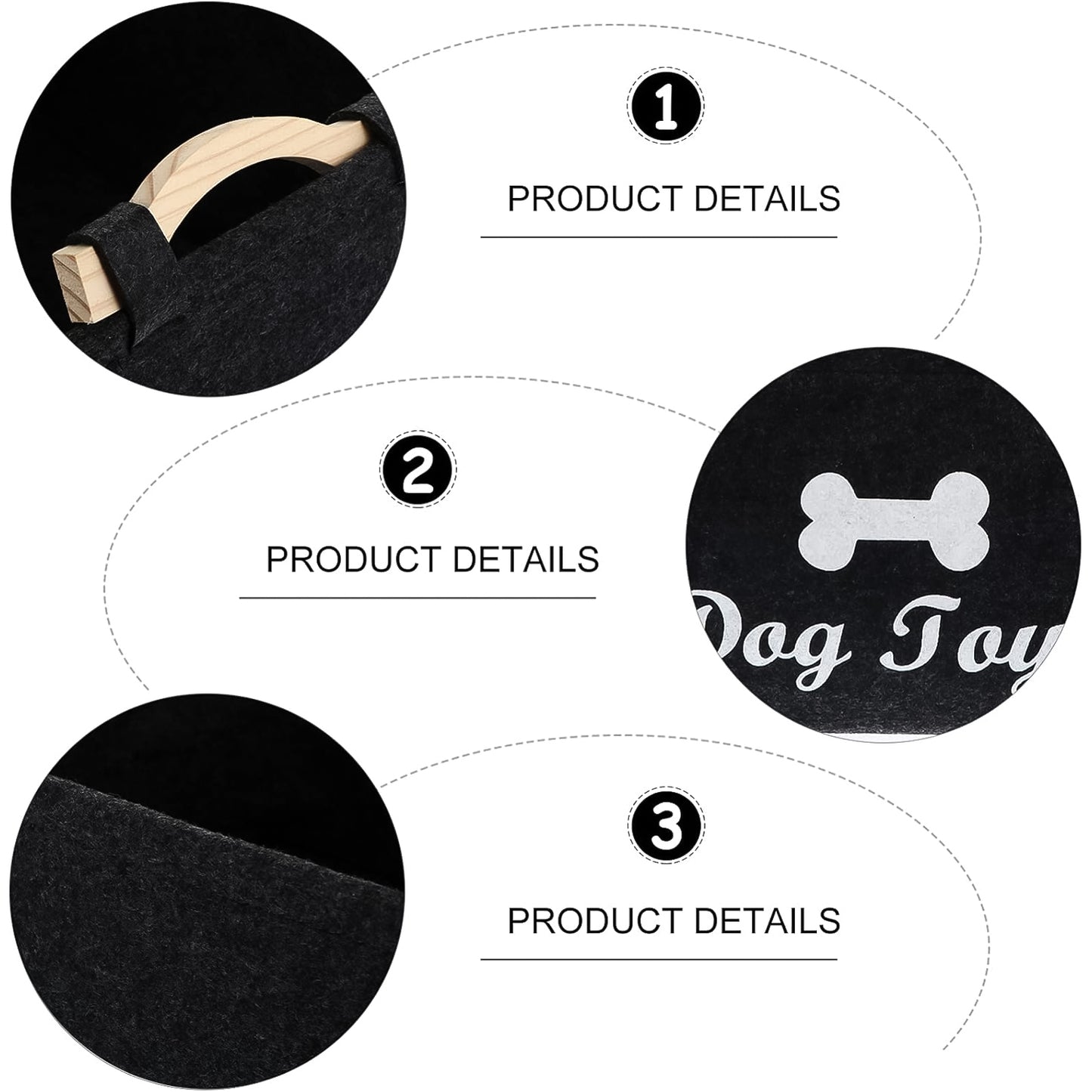 Pet Toy Storage Basket - ( 39 29 17 Cm 1 Pc)