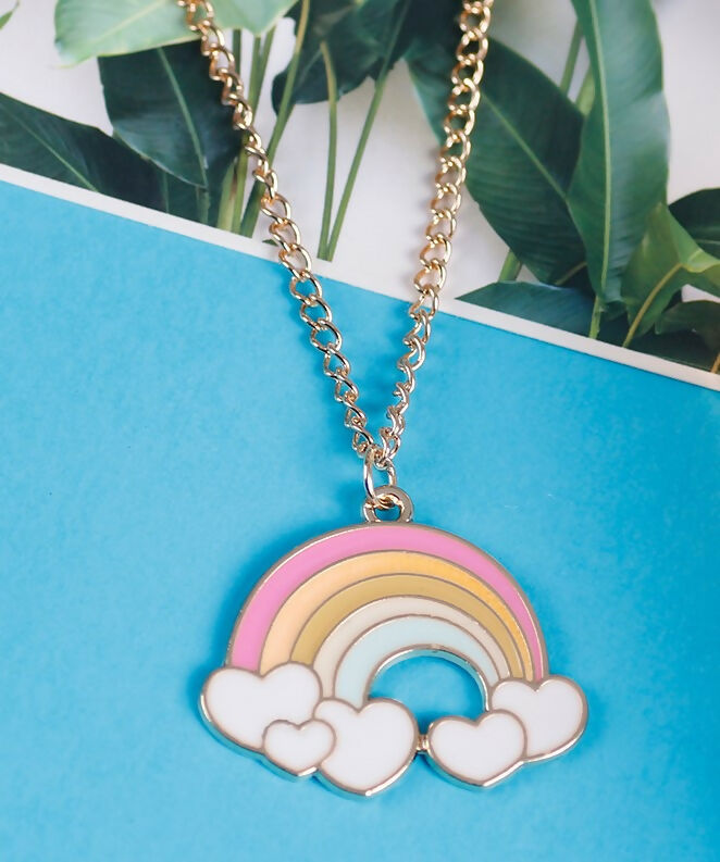 Rainbow Pendant & Infinity Necklace Set (2 Pieces)
