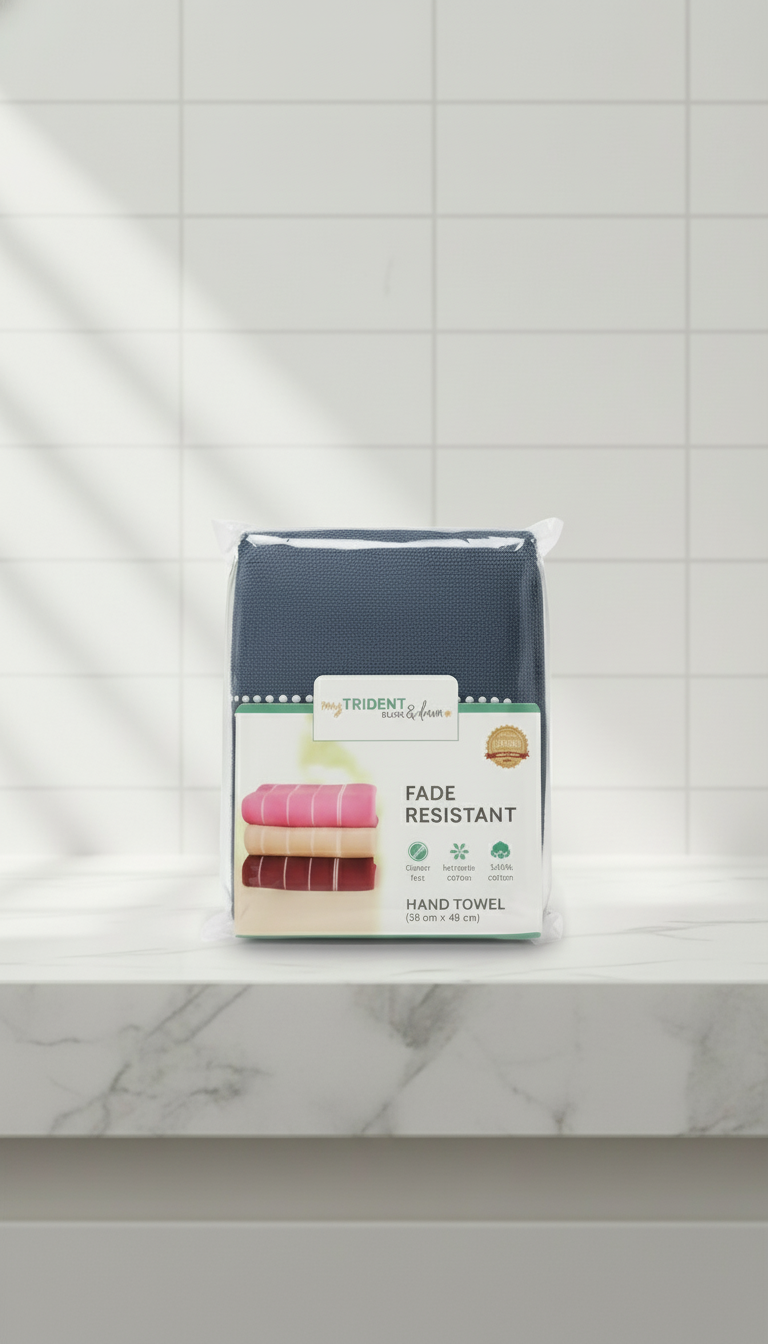 Trident Classic & Dream Hand Towel Collection with Fade Resistant & 100% Cotton (60X40 cm)