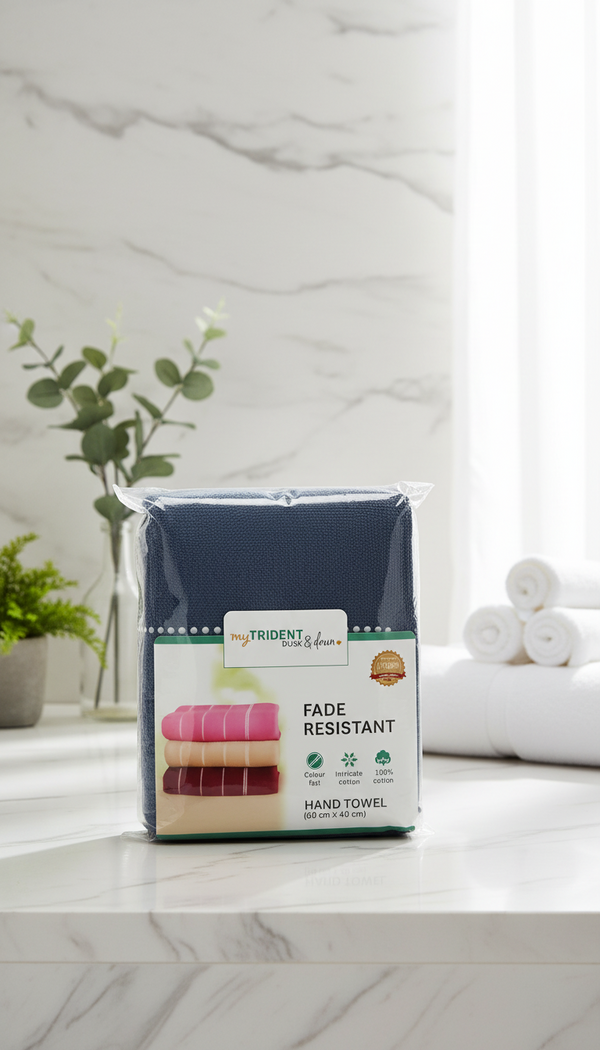 Trident Classic & Dream Hand Towel Collection with Fade Resistant & 100% Cotton (60X40 cm)