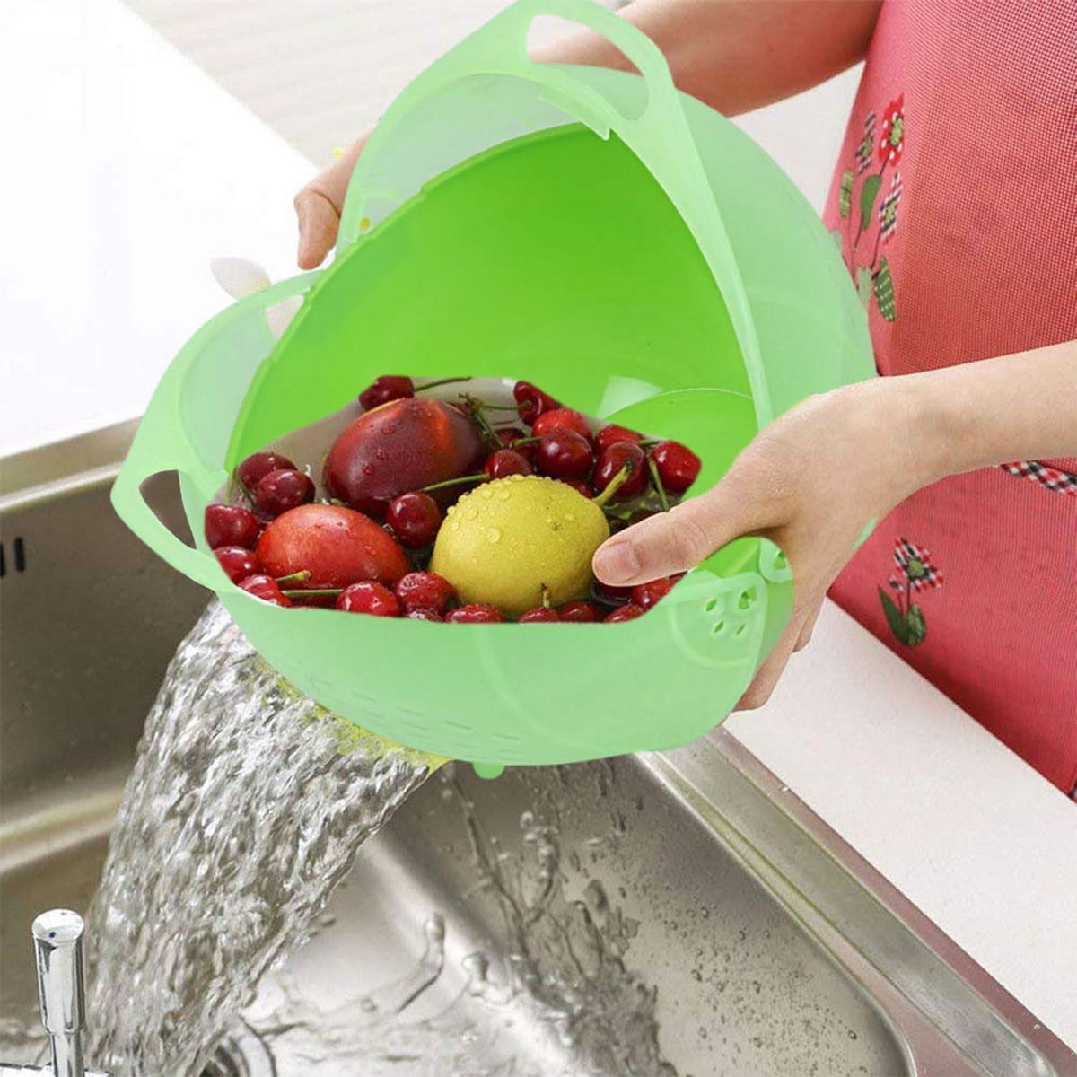 Apex Smart Basket 3in1 Multiuse Fruit And Vegetable Bowl (1 Pc Mix Color) HP DD
