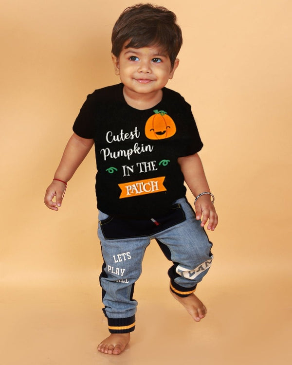Cute Pumpkin Kids T shirt - TWKD-TRTT-0-6