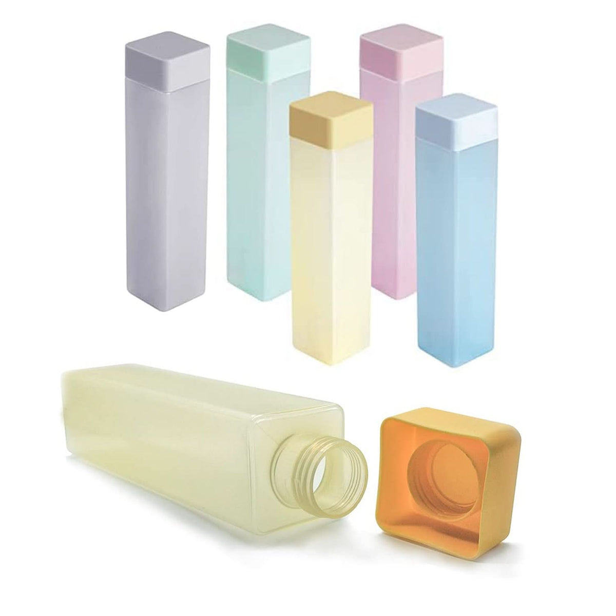 Large Capacity Plastic Water Bottles – Leakproof, BPA-Free, Wide-Mouth (6 Pc Set) HP DD