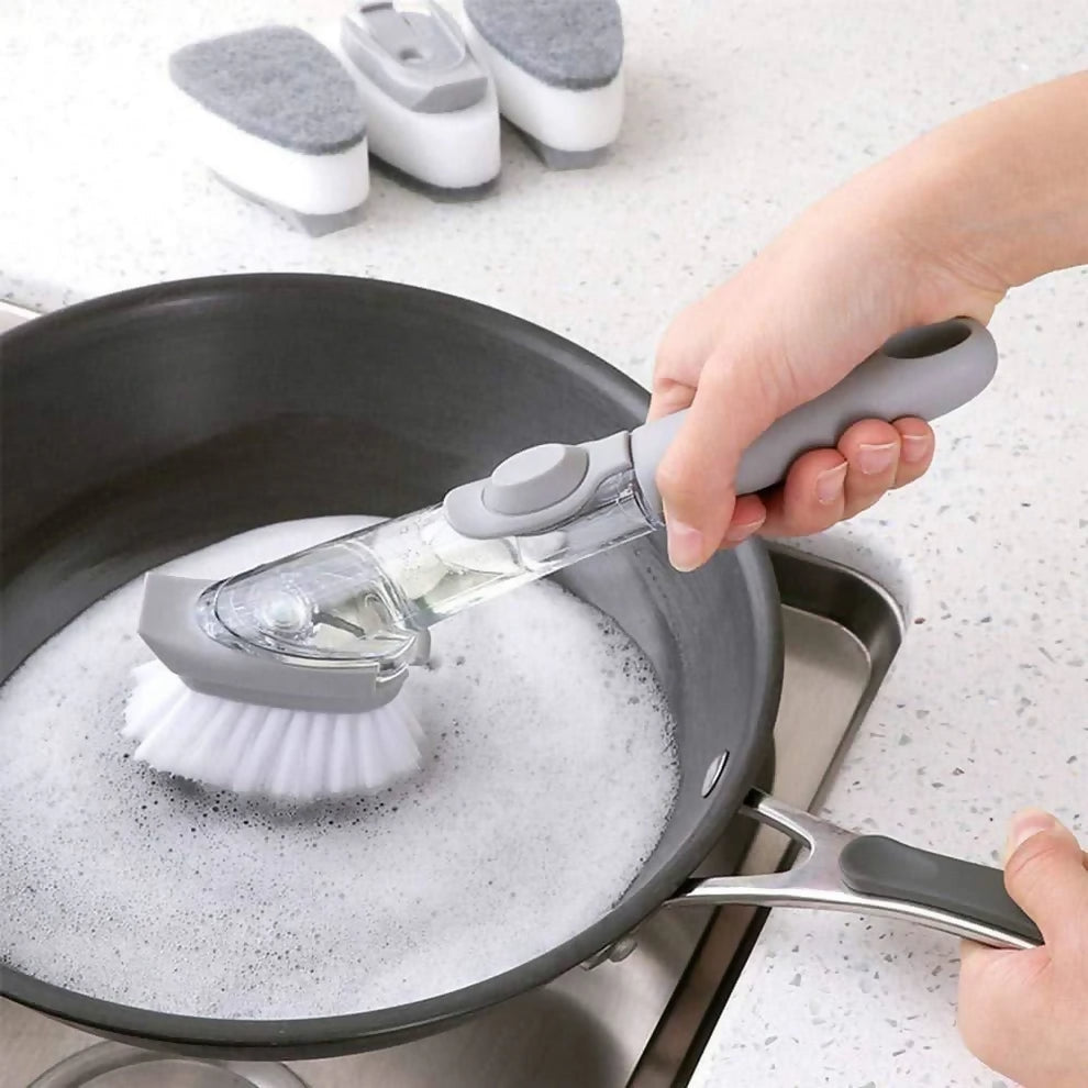 Automatic Liquid Dispenser Dish Brush Scrubber ABHI Mobiles
