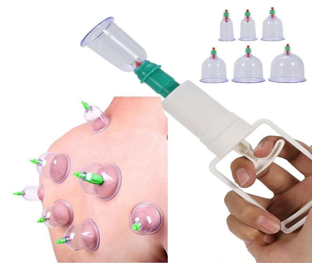 12 Pcs Massage Cans Cups Vacuum Cupping Therapy Kit - HalfPe