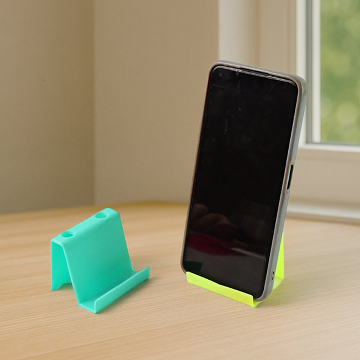 Multifunctional Plastic Mobile Phone Stand Pen Holder (2 Pc Mix Color)