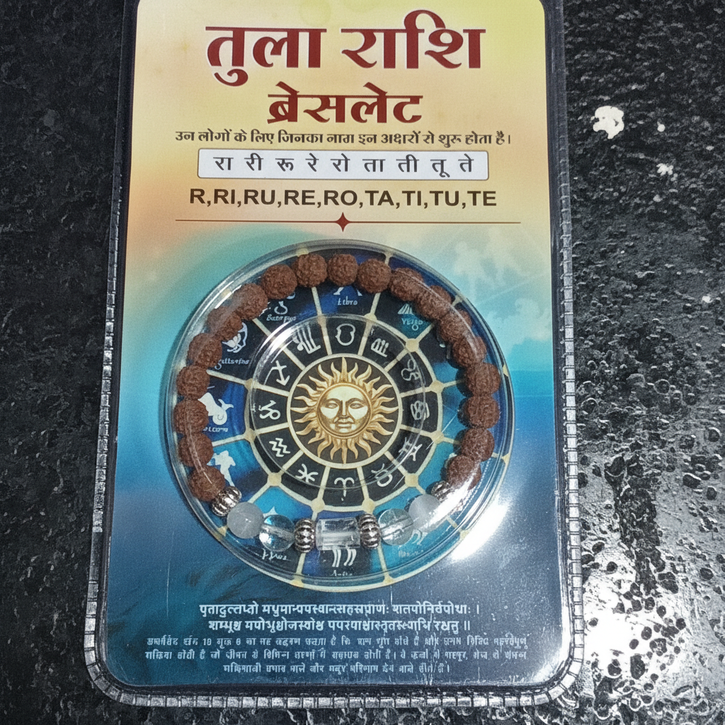 Libra Rashi Rudraksha Bracelet (Tula Rashi-తుల రాశి) – Love, Balance & Positive Energy Band