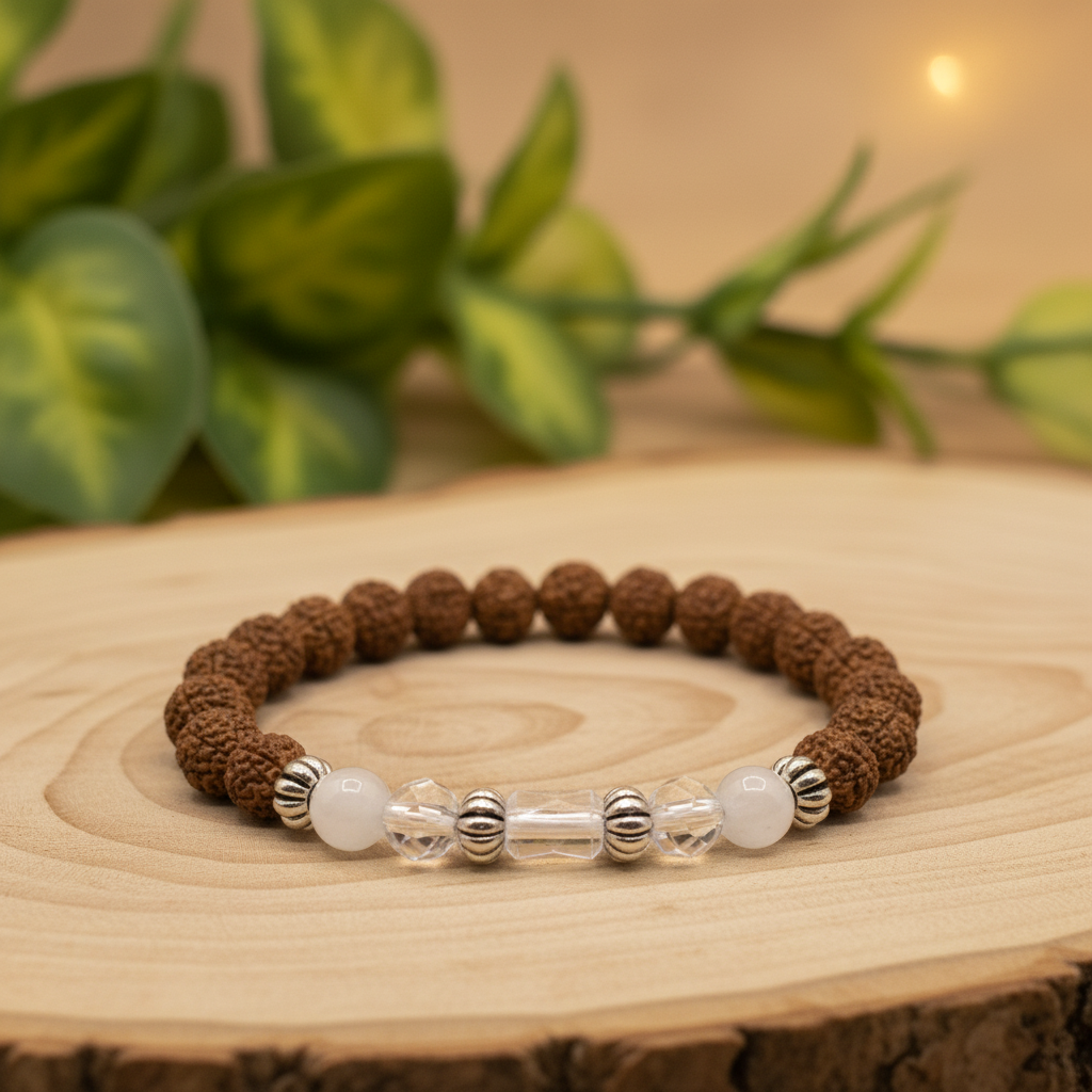Libra Rashi Rudraksha Bracelet (Tula Rashi-తుల రాశి) – Love, Balance & Positive Energy Band