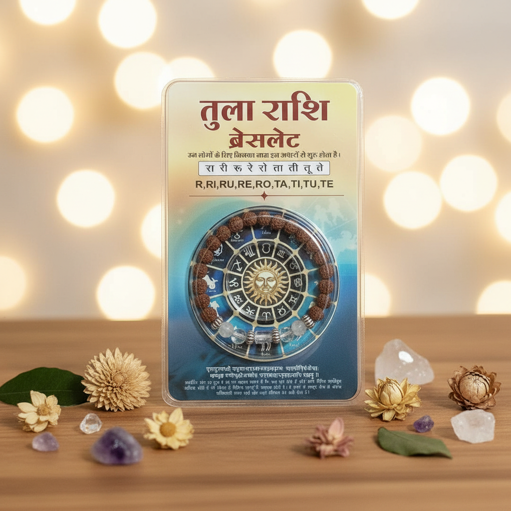 Libra Rashi Rudraksha Bracelet (Tula Rashi-తుల రాశి) – Love, Balance & Positive Energy Band