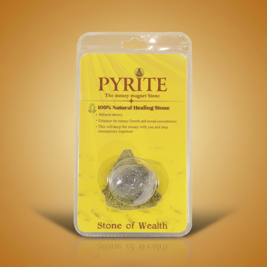 Pyrite “Money Magnet” Stone – Natural Wealth Attraction Crystal for Abundance, Success & Positive Energy