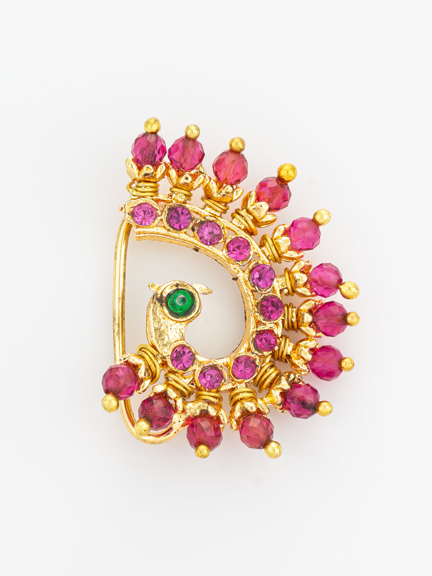 Ruby Tone Stone Nath | Aadita Jewelry