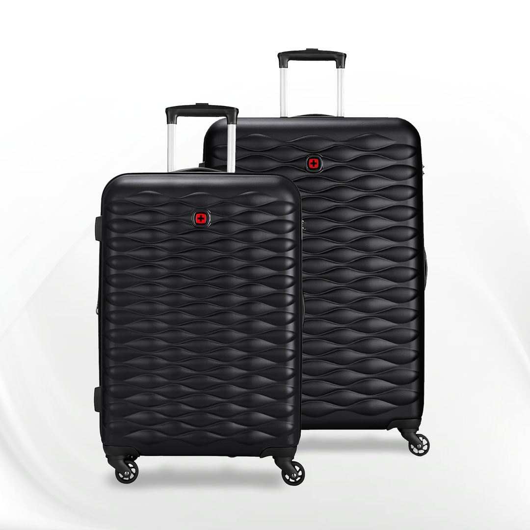 Wenger In-Flight 2pc Set Black L - Wenger, In-Flight 2Pc Hardside Luggage Set (M & L), Black