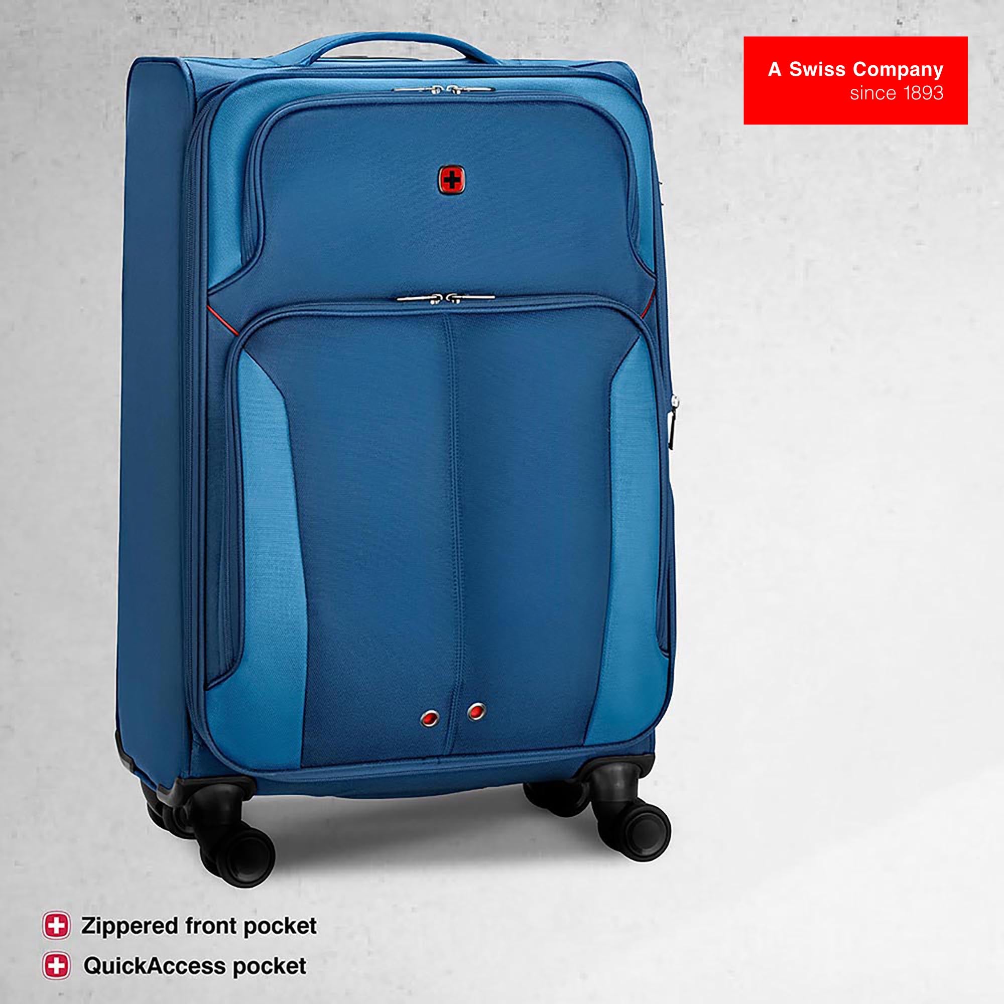 Wenger Castic Pro Check-in Suitcase - Large (Value Edition) - Blue - Image 4