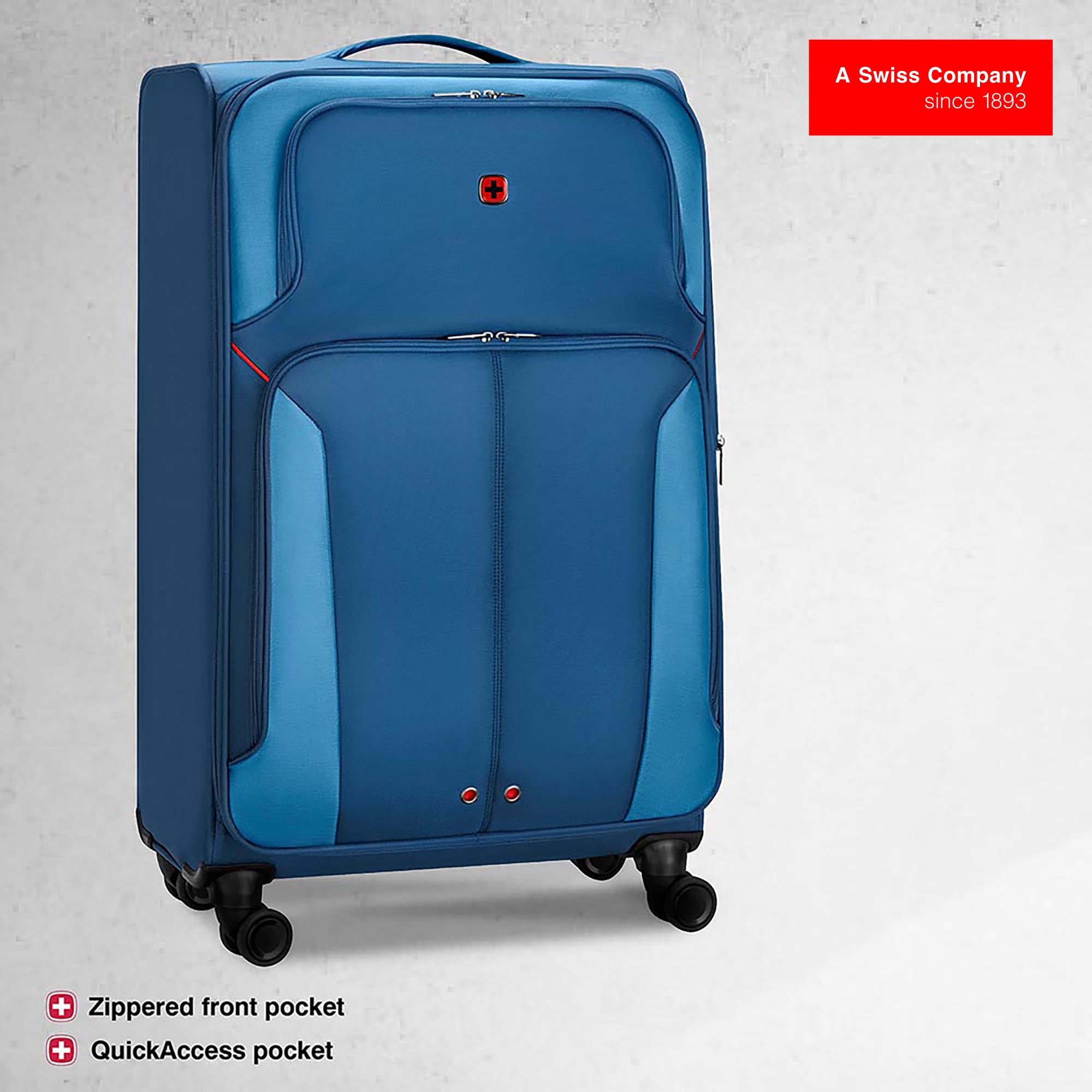 Wenger Castic Pro Check-in Suitcase - Large - Blue - Image 4