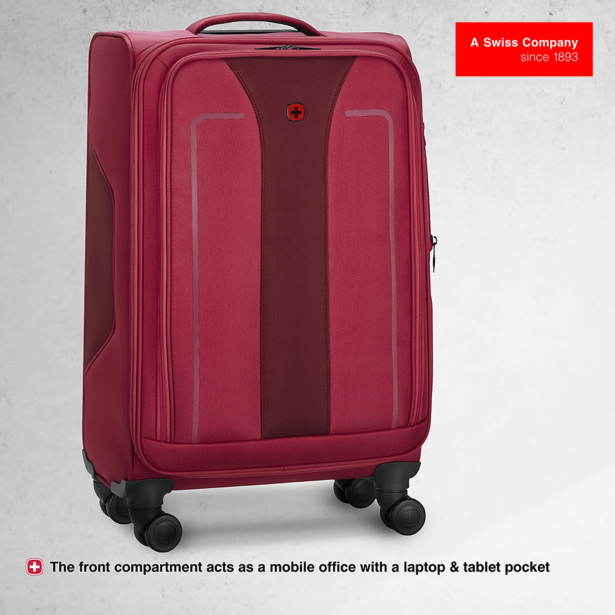 Wenger Fantic Pro Check-in Suitcase - Large (Value Edition) - Red - Image 4
