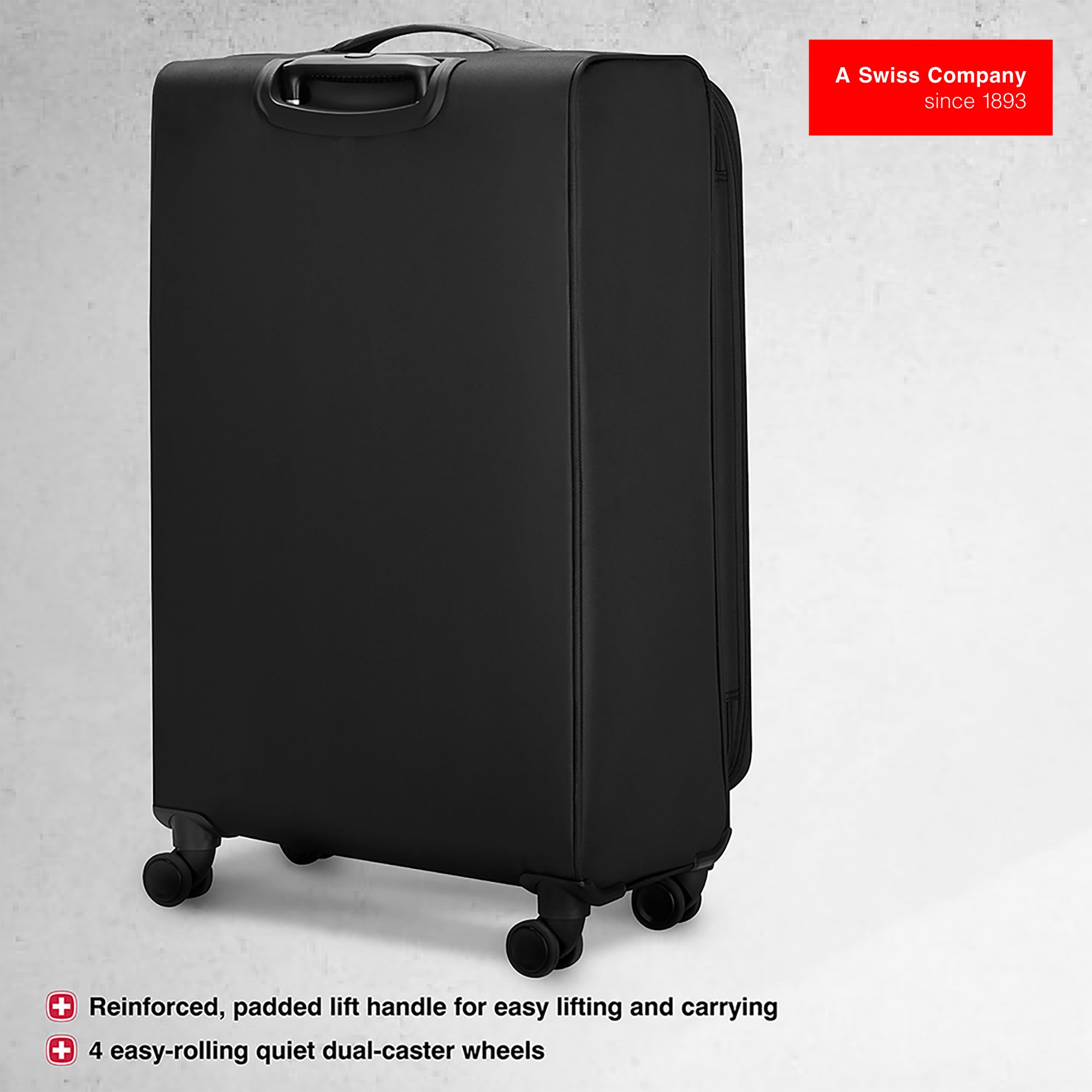 Wenger Castic Pro Check-in Suitcase - Large - Black - Image 2
