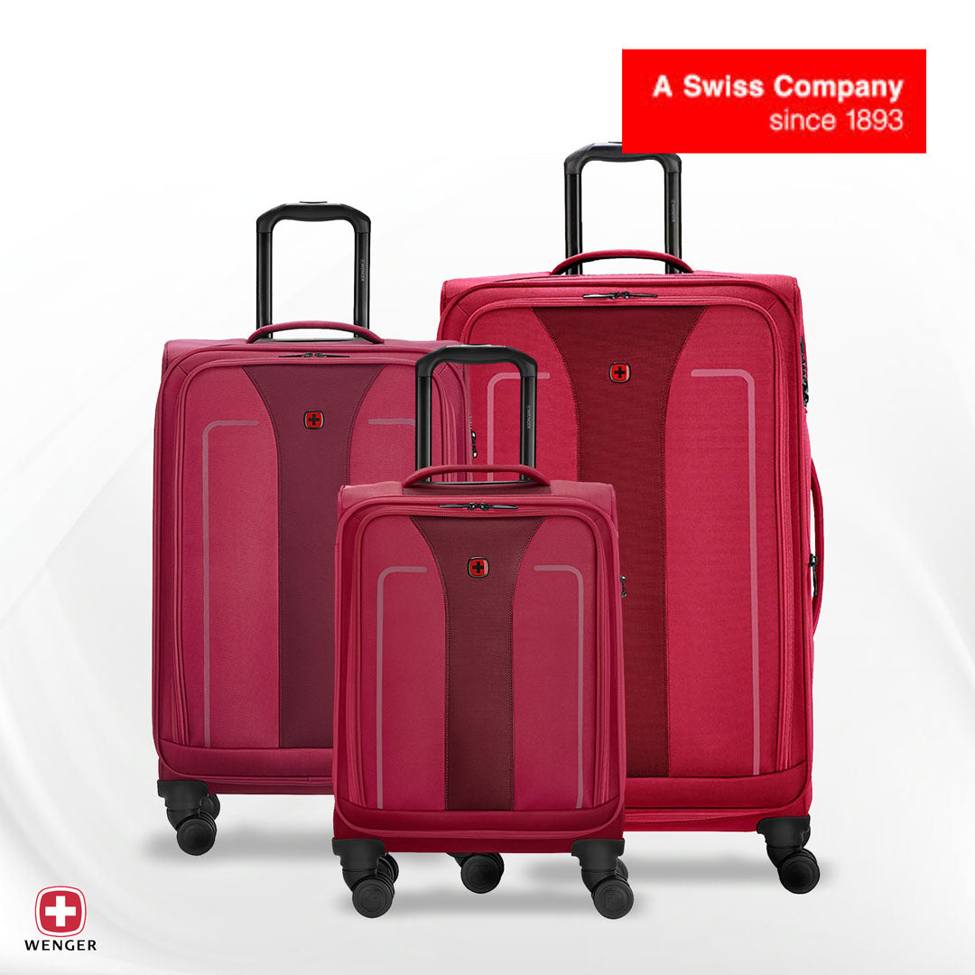 Wenger Fantic Pro Red L - Fantic Pro Carry -On , Medium , Large Softside Case set 3 pc burgundy