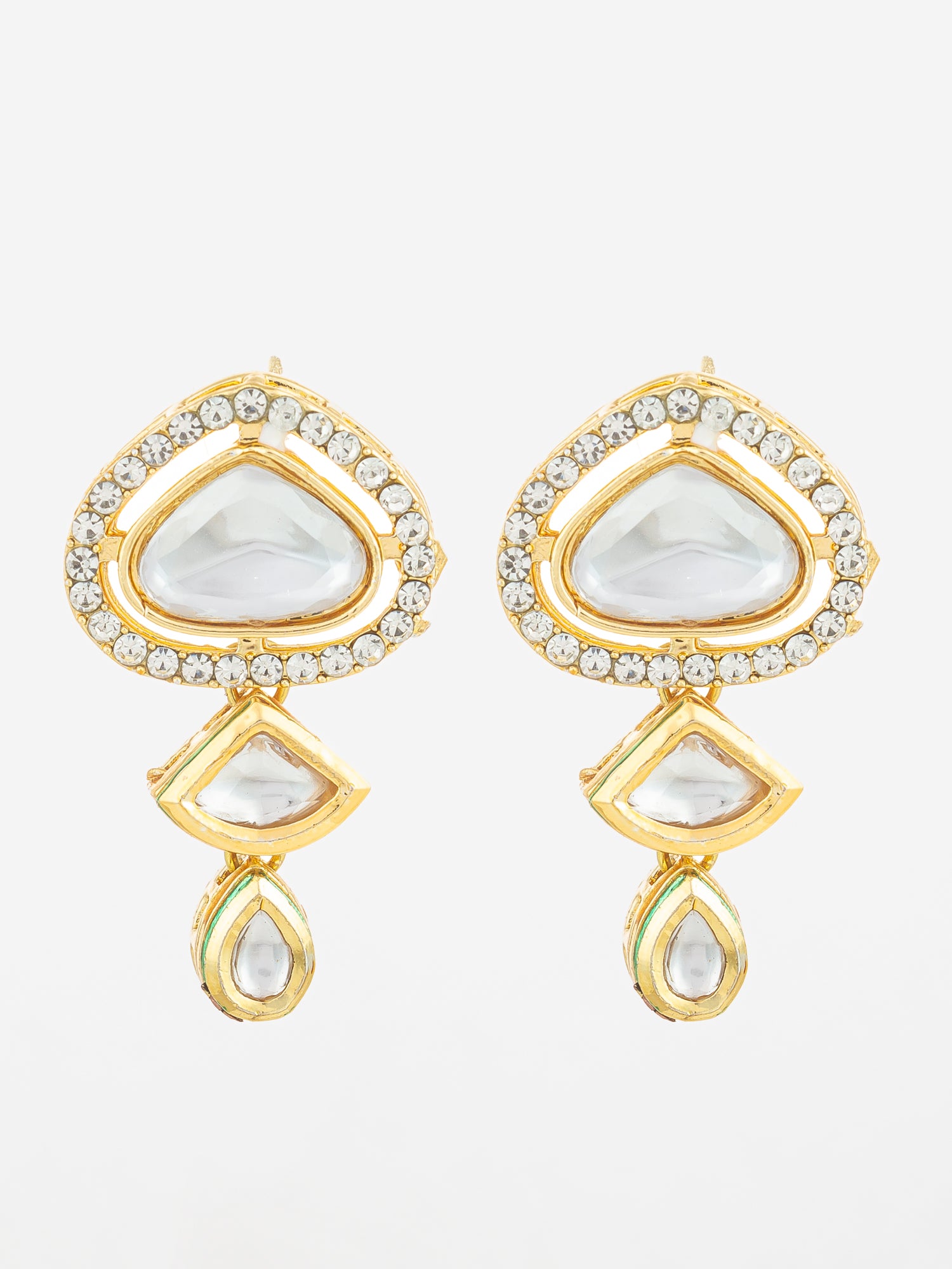 Tiered Kundan Articulated Earrings | Aadita Jewelry