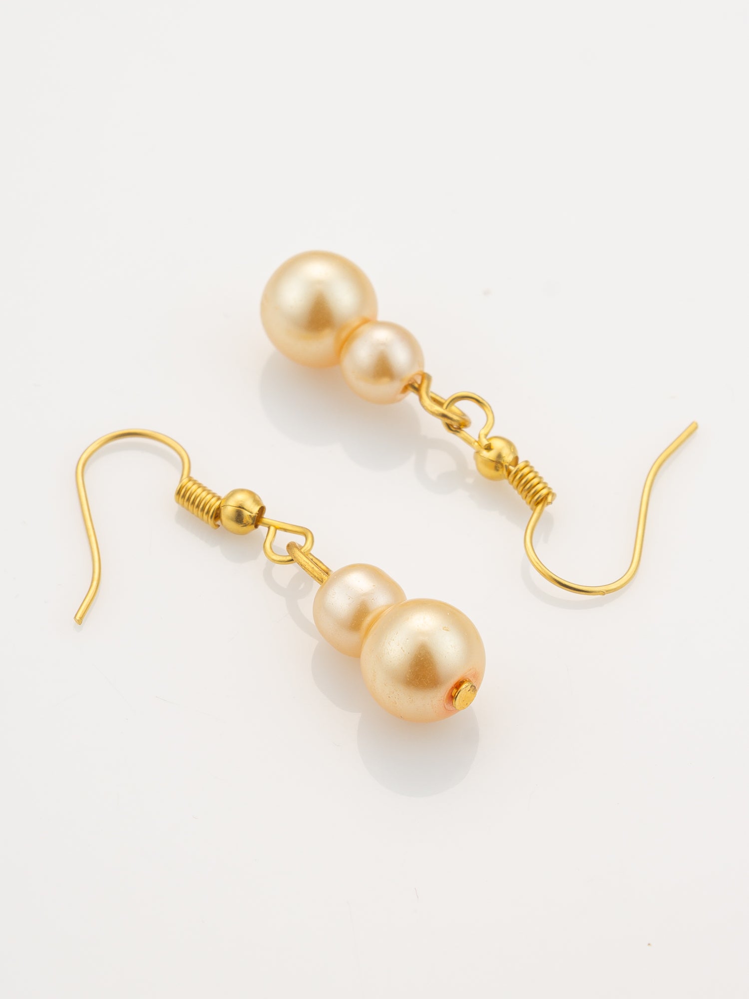 Gold-Plated Pearl Beaded Traditional Necklace Set – View 3 | Aadita Jewelry