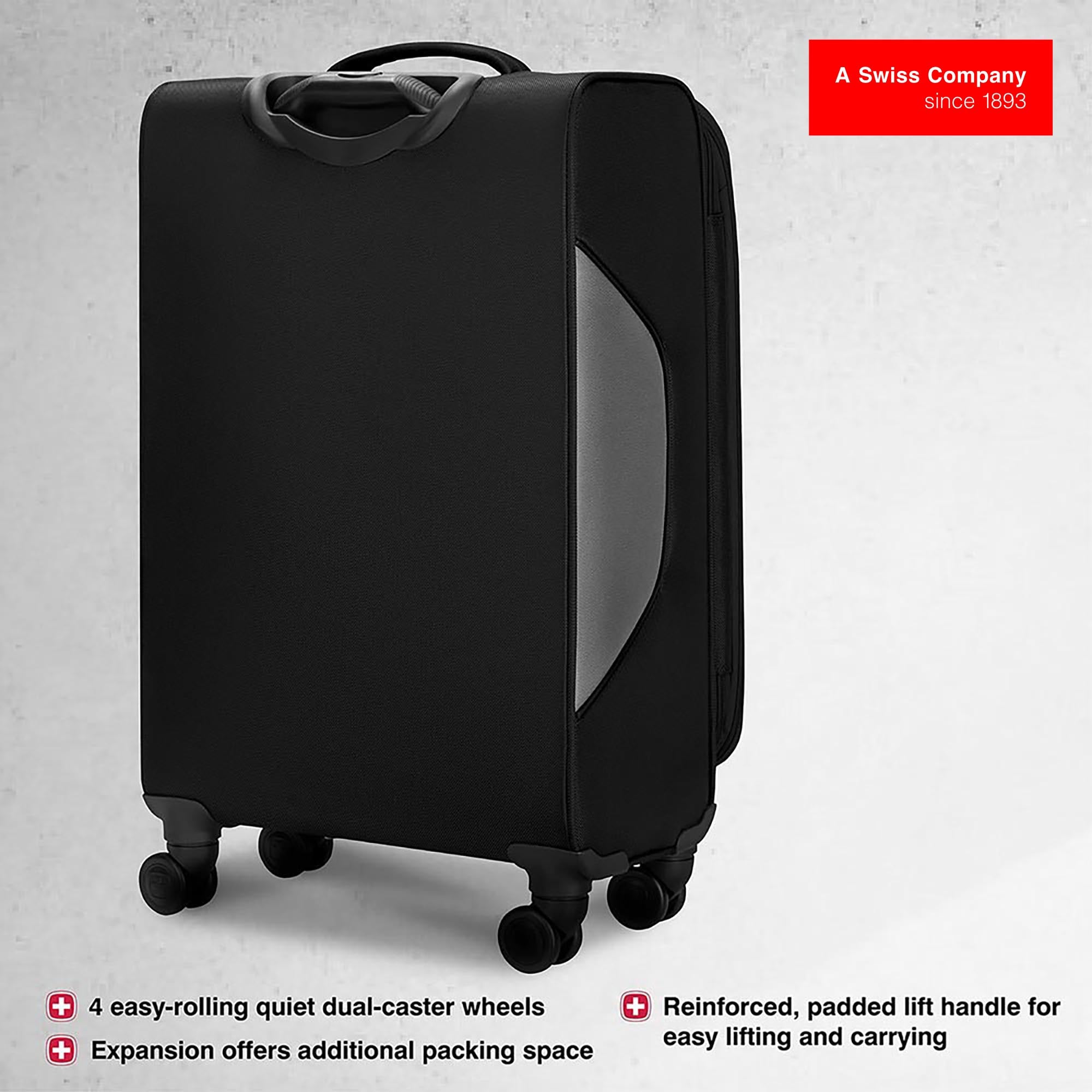 Wenger Fantic Pro Check-in Suitcase - Large (Value Edition) - Black - Image 2