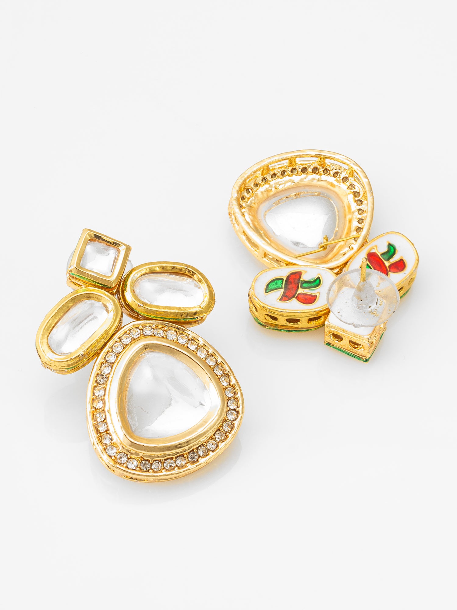 Multi-Strand Pearl Kundan Necklace Set – View 3 | Aadita Jewelry