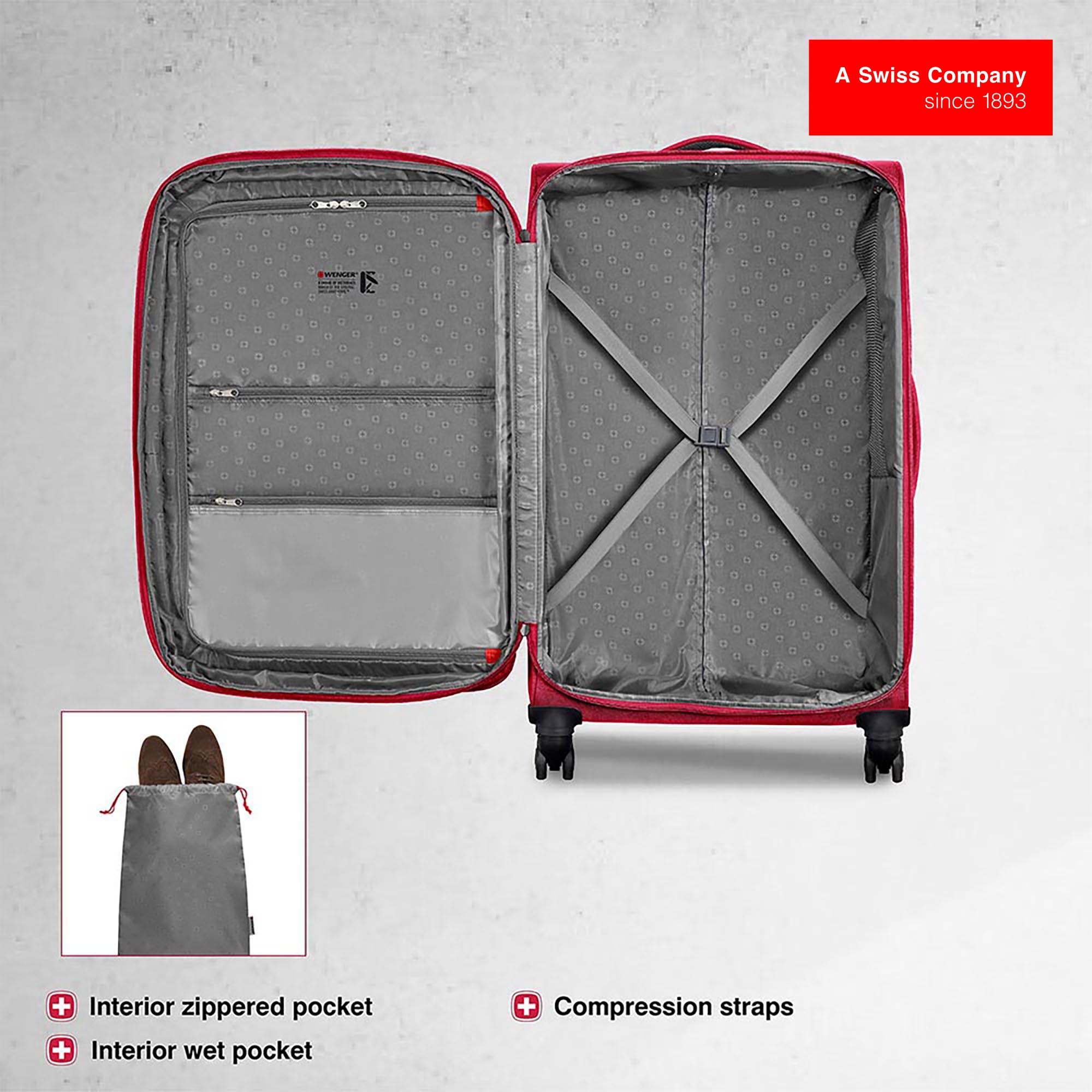 Wenger Fantic Pro Check-in Suitcase - Large - Red - Image 5