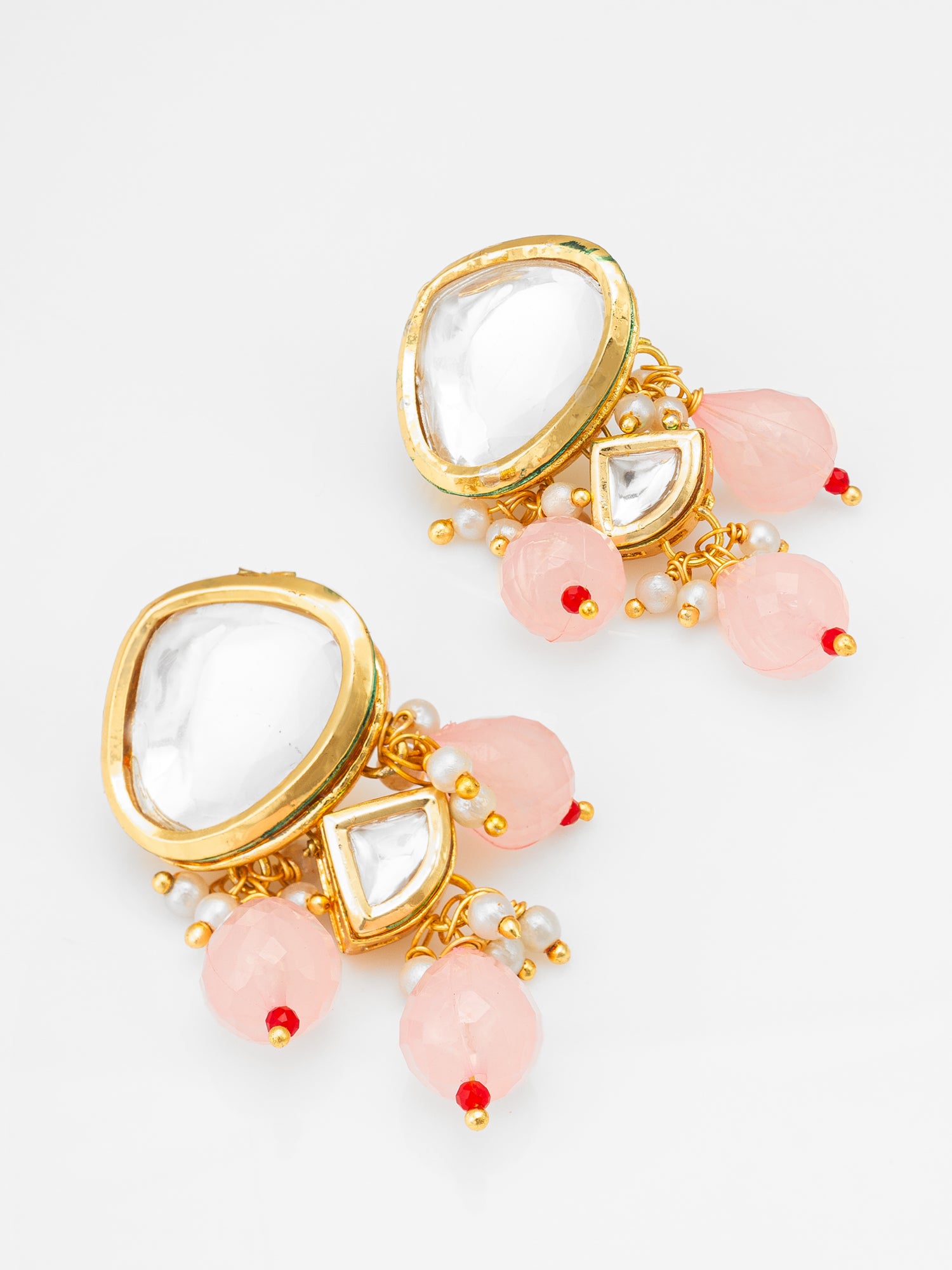 Premium Pink Bead Earrings | Aadita Jewelry