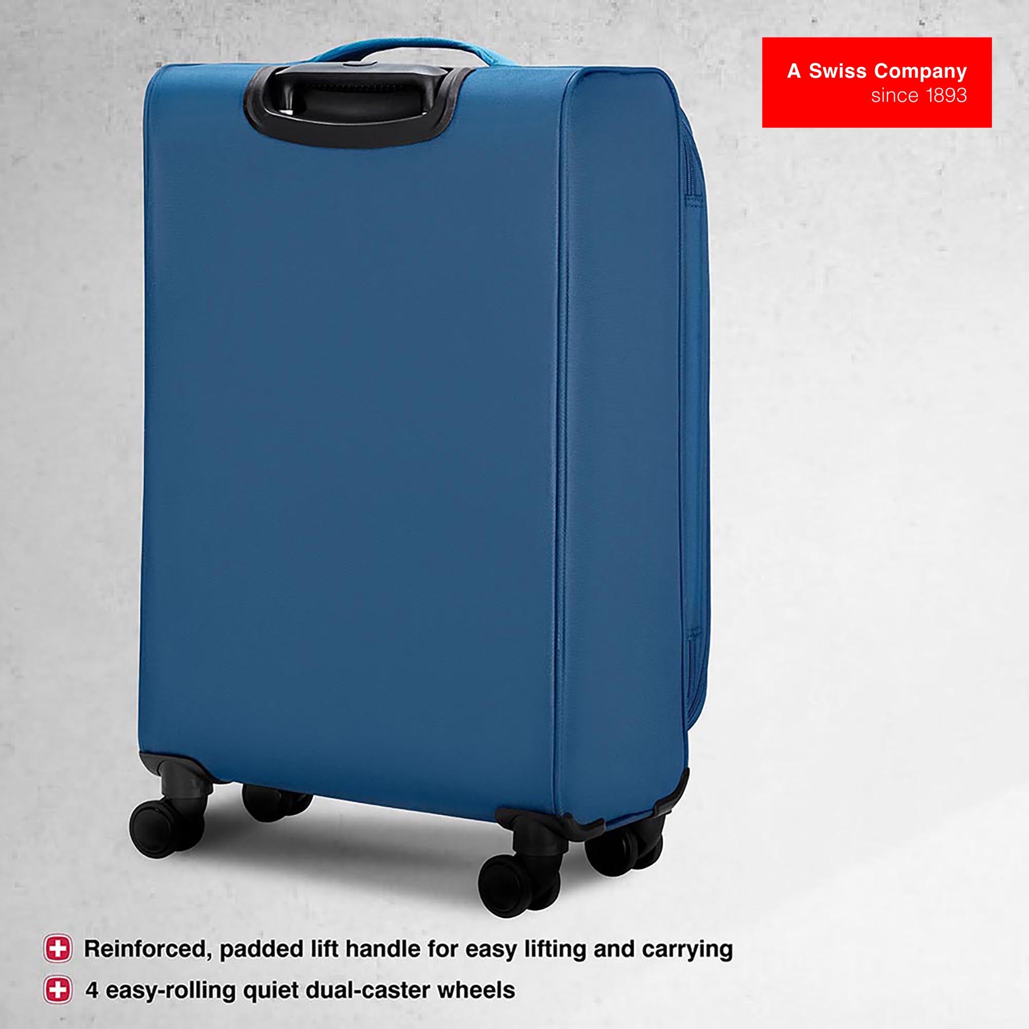Wenger Castic Pro Check-in Suitcase - Large (Value Edition) - Blue - Image 2