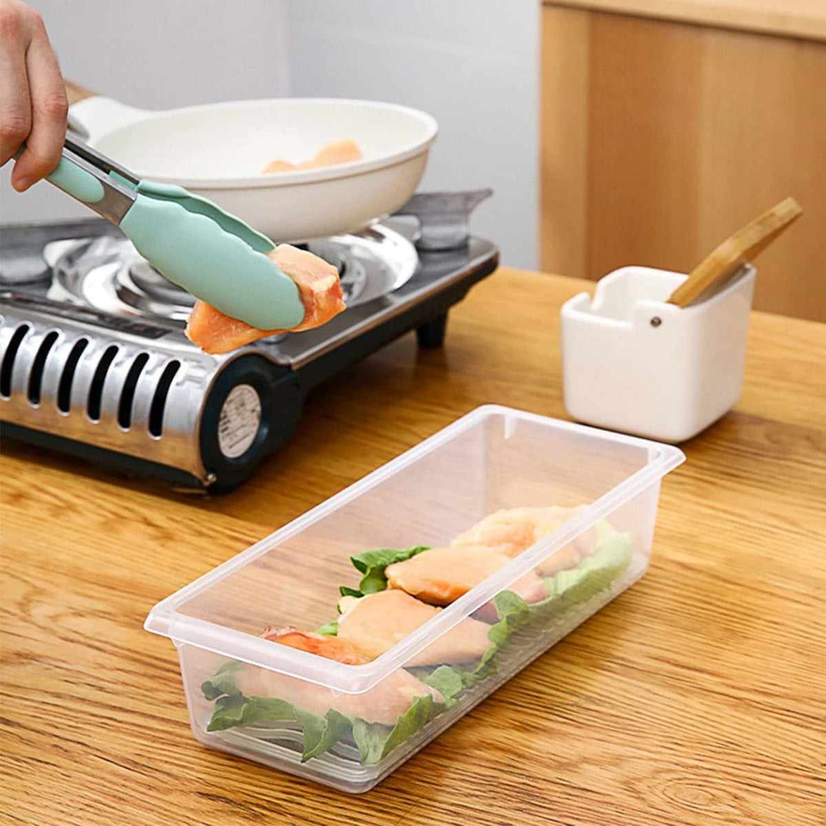 Food Storage Container With Removable Drain Plate And Lid 1500 Ml (Pack Of 1 Pc) HP DD