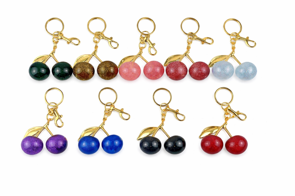 Colorful Cherry Design Keychain for Bags and Keys Cute Fashion Pendant SAHANA GIFTS & STATIONARY